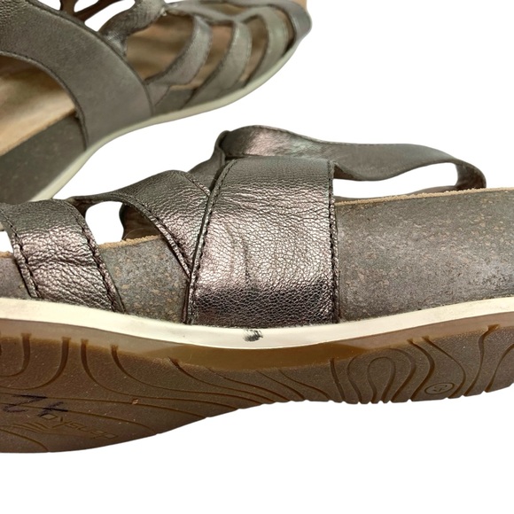 Dansko Metallic Gladiator Valentina Wedge Sandals - Picture 4 of 8